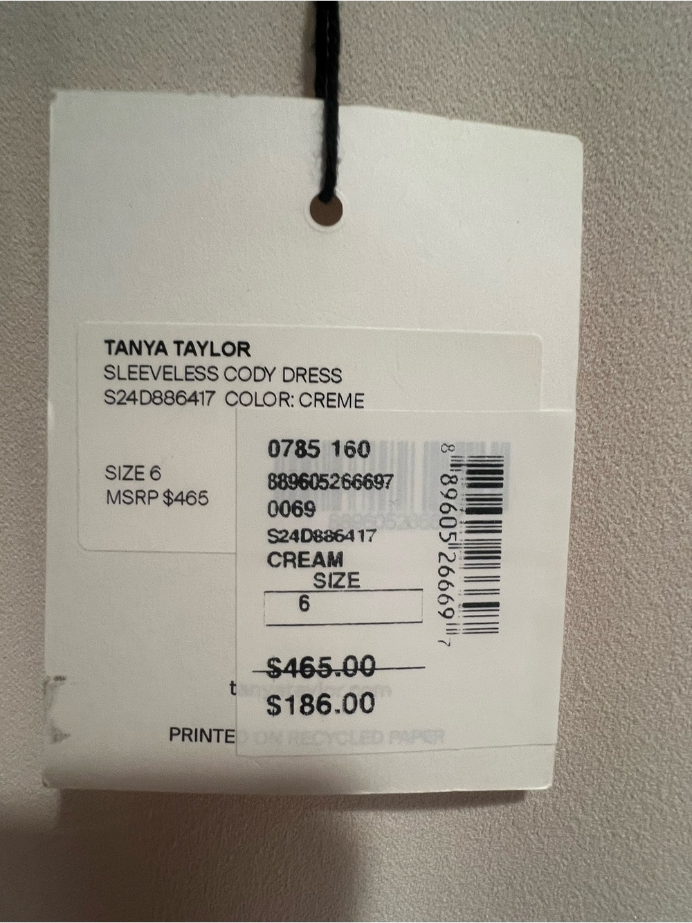 Tanya Taylor Soft Cream Twist-Detail Midi Dress - Picture 4 of 6